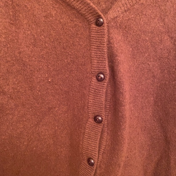 50s Vintage Soft Brown Sweater Cardigan Sz XS, S - Picture 6 of 11